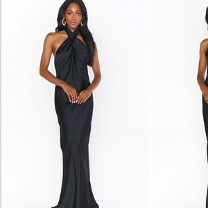 Show me your mumu jasmine halter maxi dress. Black XL.